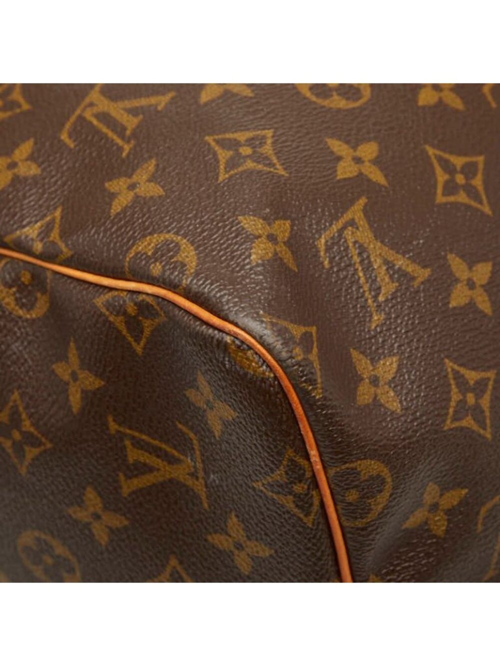 Louis Vuitton Monogram Keepall 55 Boston Bag Brown Leather - Picture 6 of 10